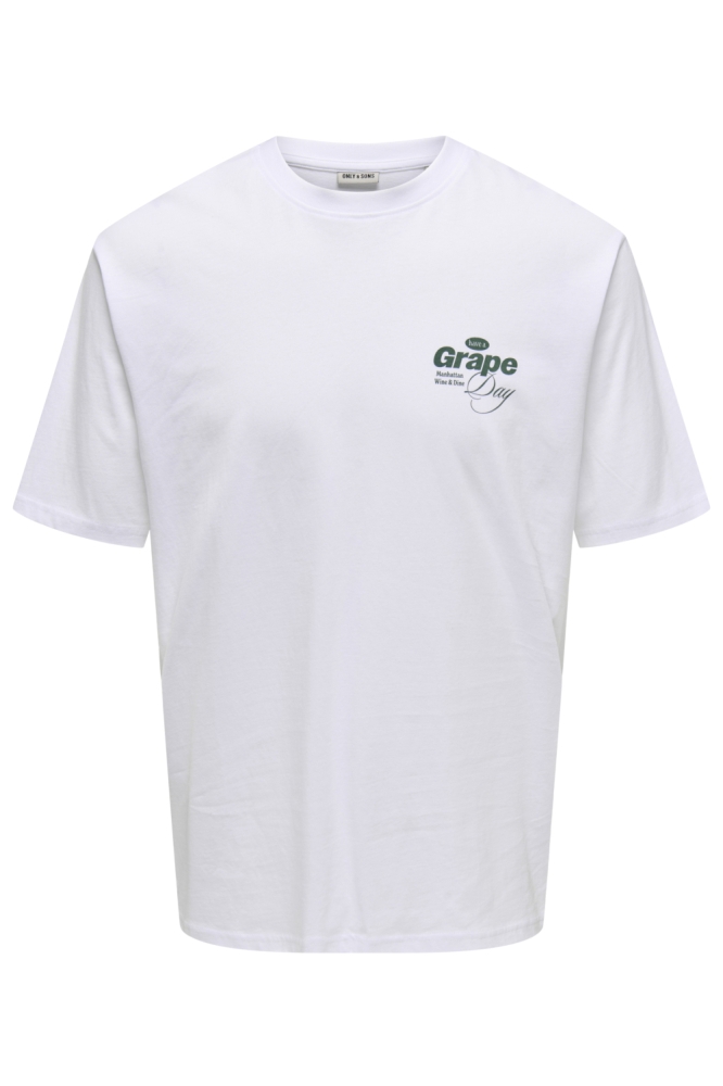 ONSALFRESCO RLX SS TEE 22035545 Bright White/GRAPE